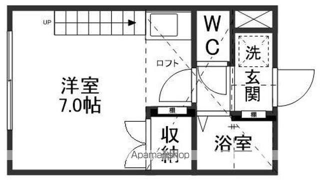 アーバンハウス南光台(ワンルーム/1階)の間取り写真