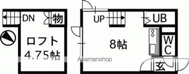 パルメゾン宝塚(ワンルーム/2階)の間取り写真