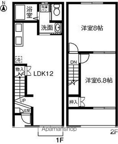 プラッサムコート羽衣Ｈ棟(2LDK)の間取り写真