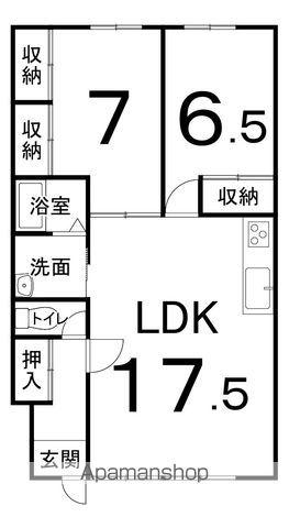 レジデンス昭和(2LDK/1階)の間取り写真