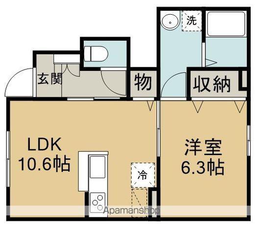 ラルーチェ(1LDK/1階)の間取り写真