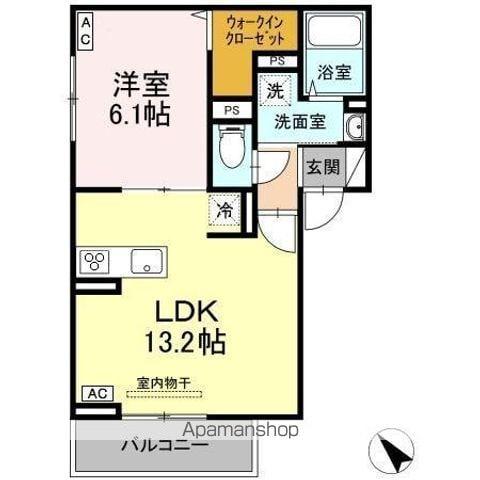 LUCE(1LDK/3階)の間取り写真