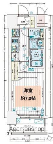 EC広島国泰寺(1K/8階)の間取り写真