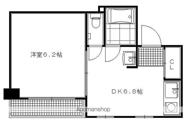 TAIMATSU京都御所(1DK/1階)の間取り写真