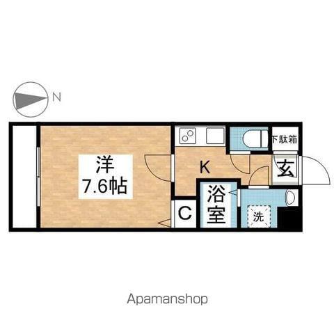 サニーウェル21(1K/4階)の間取り写真