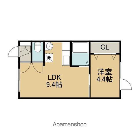 ハイツソシアル(1LDK/2階)の間取り写真