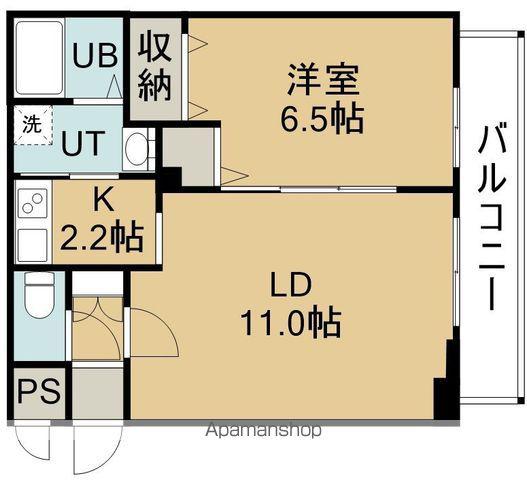 リベア的場(1LDK/1階)の間取り写真