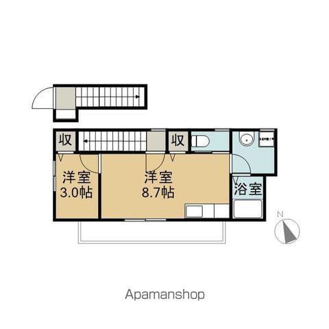 碧南市中町店舗併用長屋(1LDK/2階)の間取り写真