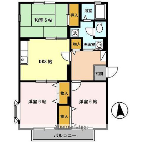 トゥインクルやすらぎ(3DK/2階)の間取り写真