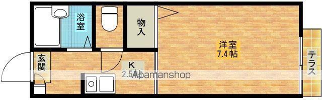 ドルチェ若宮(1K/1階)の間取り写真