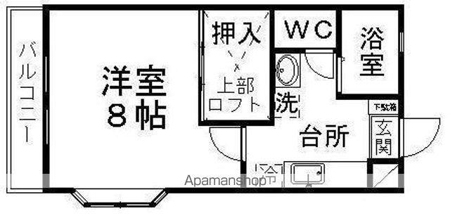 ティエラユースB棟(1K/1階)の間取り写真