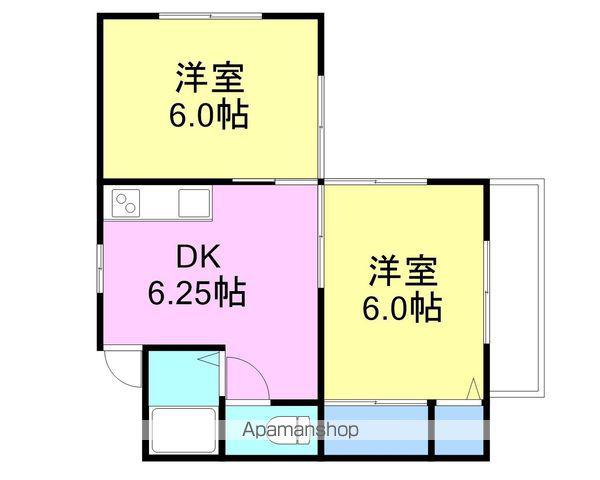 センティア上市(2DK/1階)の間取り写真