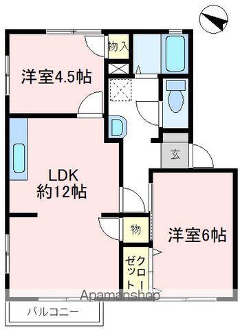 フレグランス久保田(2LDK/1階)の間取り写真