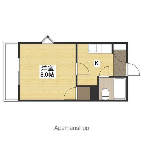 ボヌール中尾(1K/4階)の間取り写真