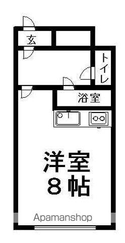 トレジャー菊水(ワンルーム/1階)の間取り写真