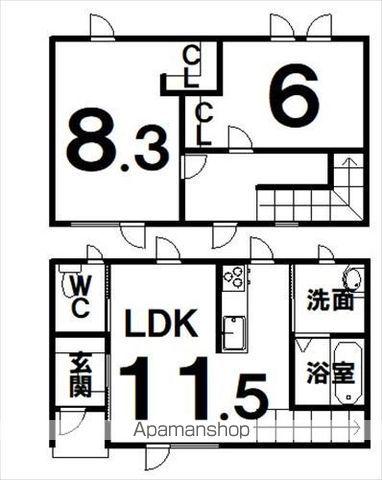 COMUNI Ⅱ(2LDK/1階)の間取り写真