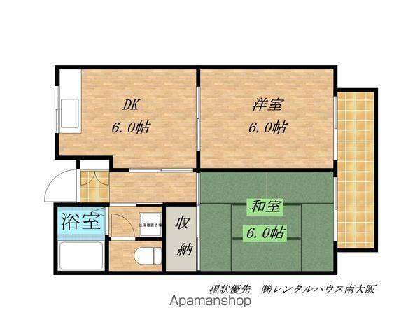 サンフォレスタ(2DK/2階)の間取り写真