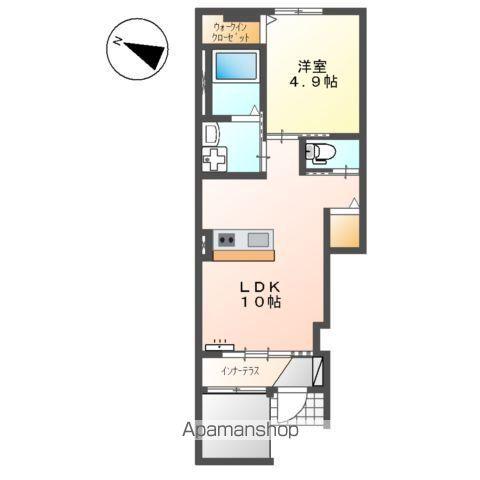 グランドコートN(1LDK/1階)の間取り写真