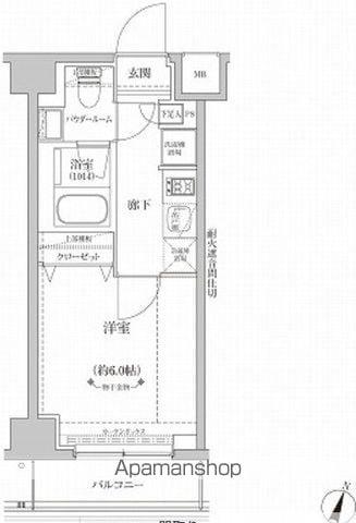 RELUXIA横濱元町(1K/5階)の間取り写真
