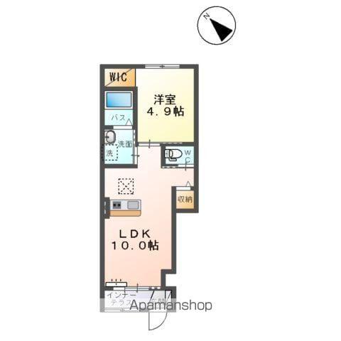 グレイスリー(1LDK/1階)の間取り写真