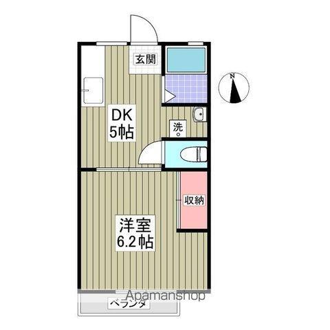 パナヴィレッジ エッグ E(1DK/2階)の間取り写真