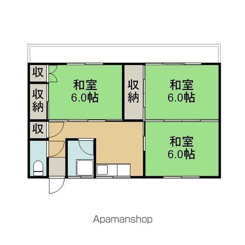 高橋荘(3K/2階)の間取り写真
