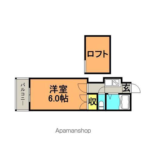 SUNRISE(1K/2階)の間取り写真