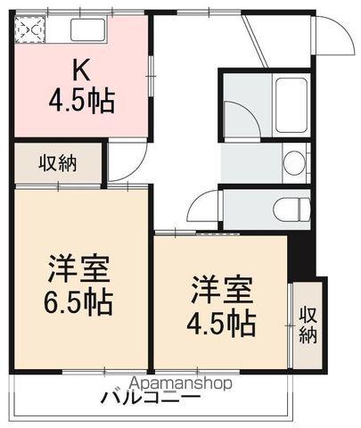 リッチモンド福岡町(2K/4階)の間取り写真