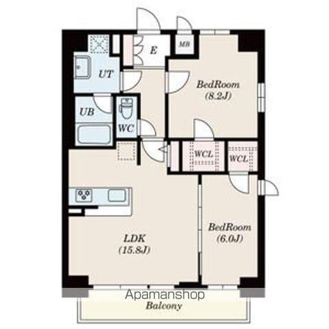プラチナム(2LDK/9階)の間取り写真