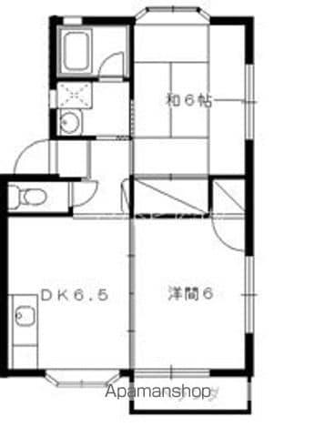 グランパレV(2DK/2階)の間取り写真