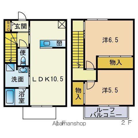 BELLE LEAD藤崎駅南(2LDK/1階)の間取り写真