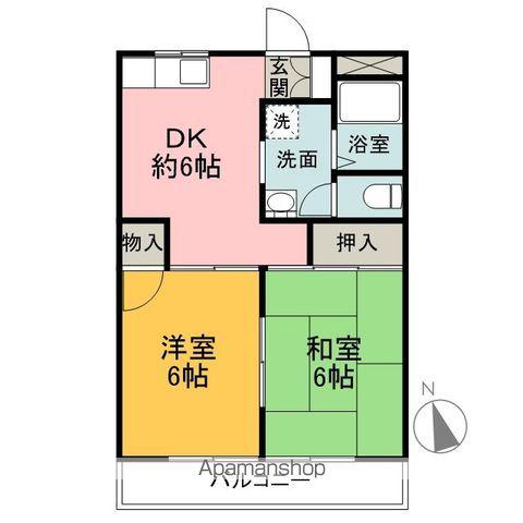 サンライズ小島(2DK/3階)の間取り写真