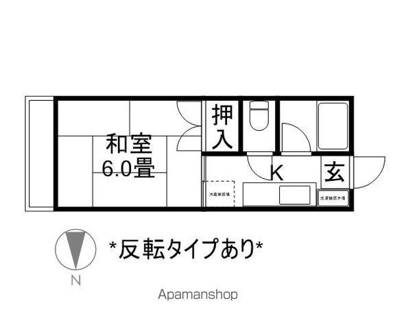 ブルーハイツ(1K/2階)の間取り写真