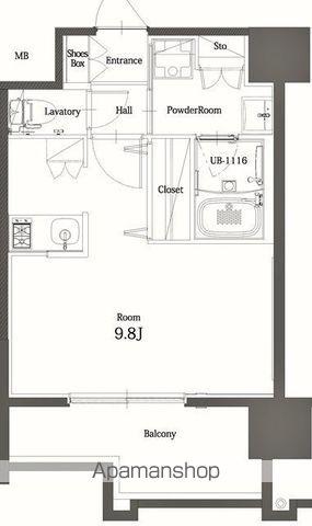 エンクレスト博多 THE TIME(ワンルーム/7階)の間取り写真