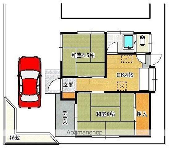 鹿児島本線 水城駅 徒歩27分 1階建 築54年(2DK)の間取り写真