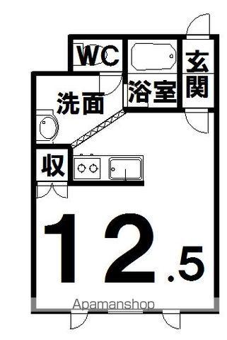 マスコットハウス(ワンルーム/2階)の間取り写真