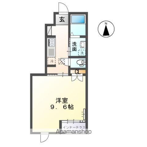 サウザンドリーフⅤ(1K/1階)の間取り写真