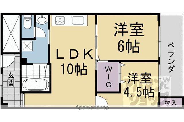  下鳥羽(2LDK/6階)の間取り写真