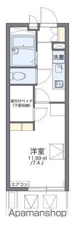 レオパレス龍門(1K/2階)の間取り写真
