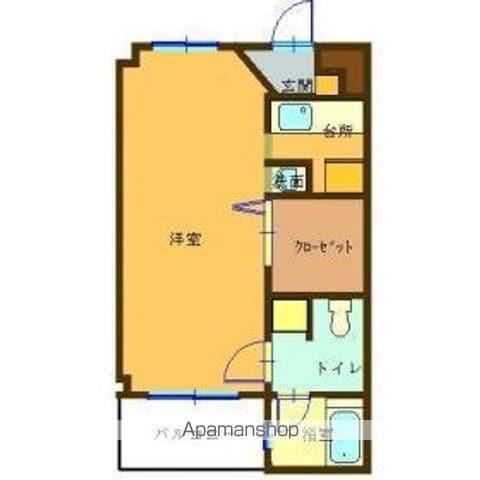 パサル植田(ワンルーム/1階)の間取り写真