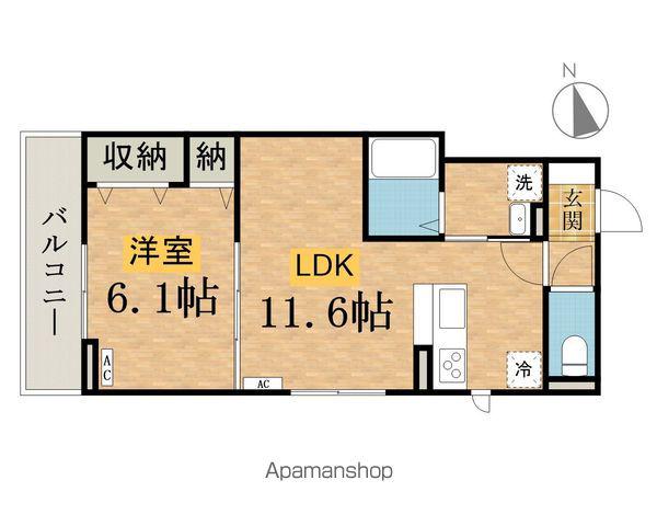 Dスクエア元本郷(1LDK/2階)の間取り写真
