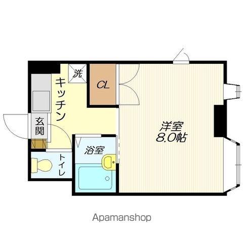 フォレストビル(1K/3階)の間取り写真