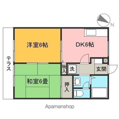 サンスプリング山の家(2DK/1階)の間取り写真