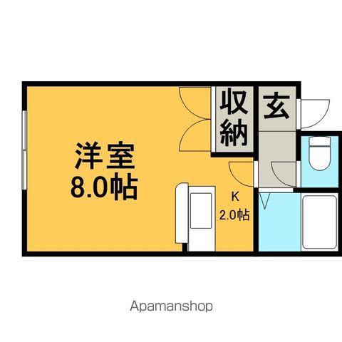 マンションイーグル(1K/2階)の間取り写真