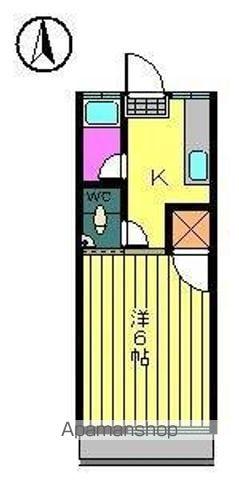 コーポいながき(1K/2階)の間取り写真