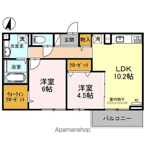 シューペリアⅡ(2LDK/2階)の間取り写真