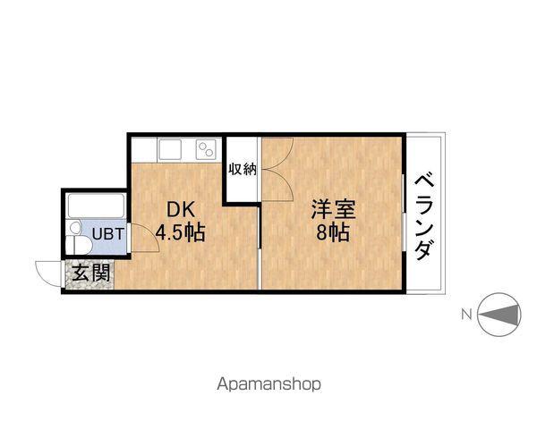 グリーンハイツ(1DK/2階)の間取り写真