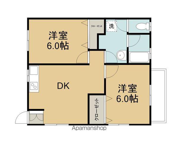 コーポ久保(2LDK/2階)の間取り写真