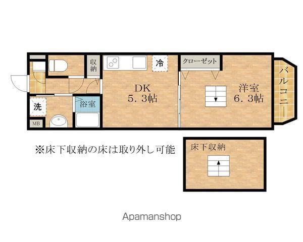 リバージュメゾン(1DK/1階)の間取り写真