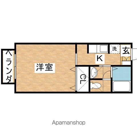 メゾンアンソレイエ(ワンルーム/2階)の間取り写真